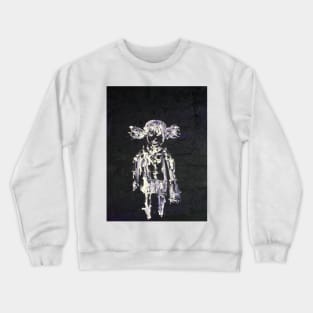 LITTLE SCHOOL GIRL with SCHOOLBAG Crewneck Sweatshirt